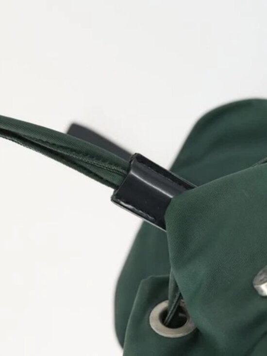 PRADA Backpack Nylon Green Silver Auth 166306 main image 6